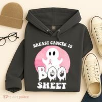 Breast Cancer Is Boo Sheet Funny Ghost Hoodie thumb 4