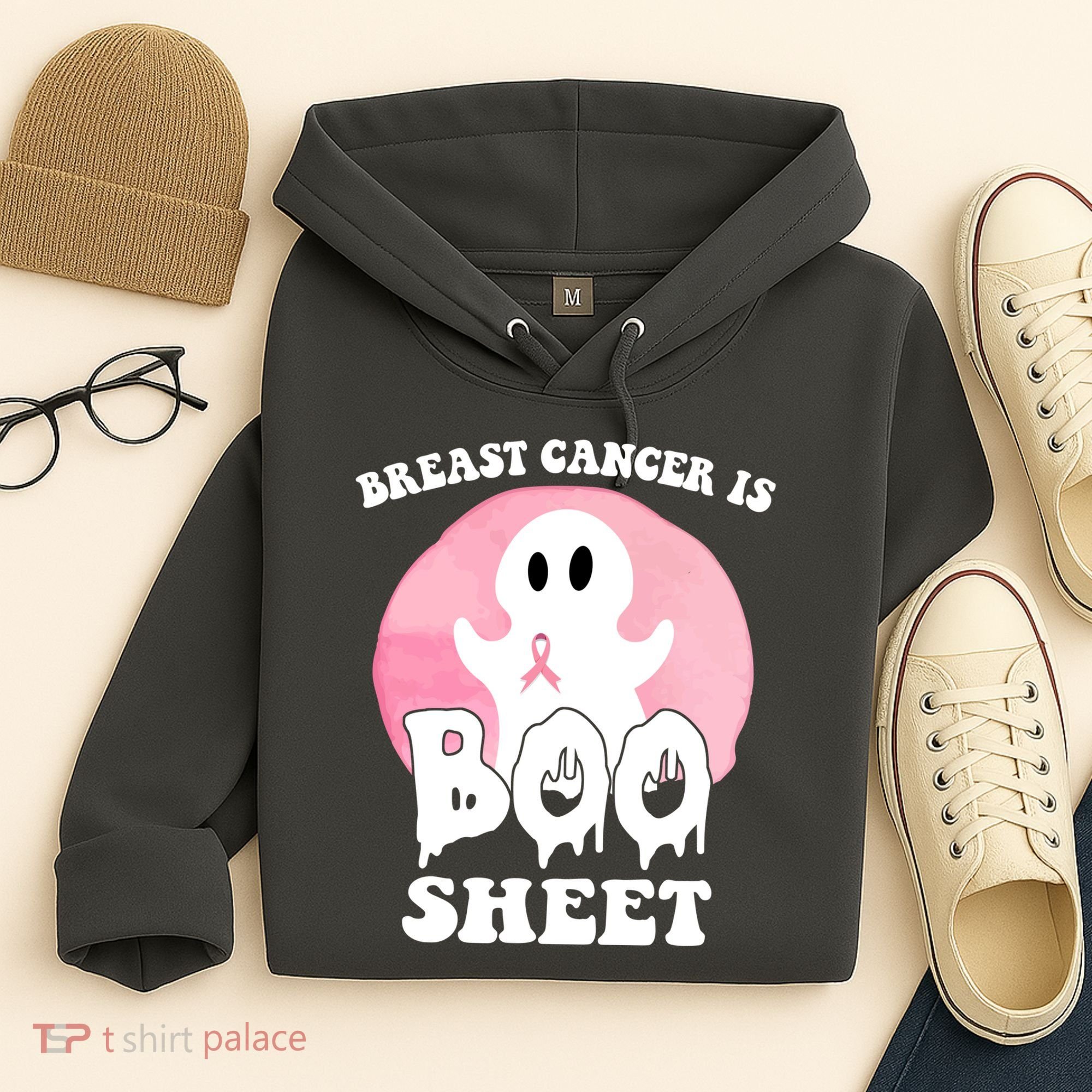 Breast Cancer Is Boo Sheet Funny Ghost Hoodie