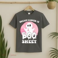 Breast Cancer Is Boo Sheet Funny Ghost T-Shirt thumb 2