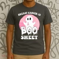 Breast Cancer Is Boo Sheet Funny Ghost T-Shirt thumb 3