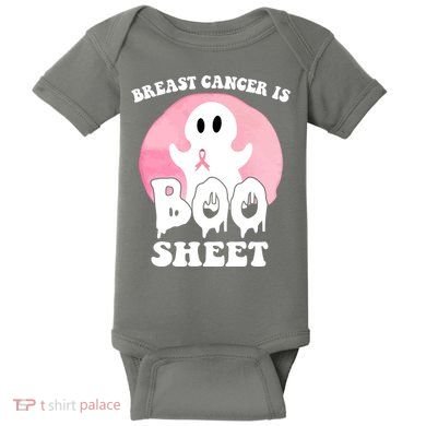 Breast Cancer Is Boo Sheet Funny Ghost Baby Bodysuit