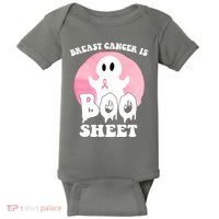 Breast Cancer Is Boo Sheet Funny Ghost Baby Bodysuit thumb 0