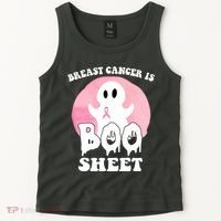 Breast Cancer Is Boo Sheet Funny Ghost Tank Top thumb 2