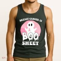 Breast Cancer Is Boo Sheet Funny Ghost Tank Top thumb 3