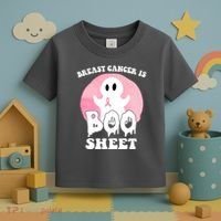 Breast Cancer Is Boo Sheet Funny Ghost Toddler T-Shirt thumb 3