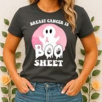 Breast Cancer Is Boo Sheet Funny Ghost Women's T-Shirt thumb 2