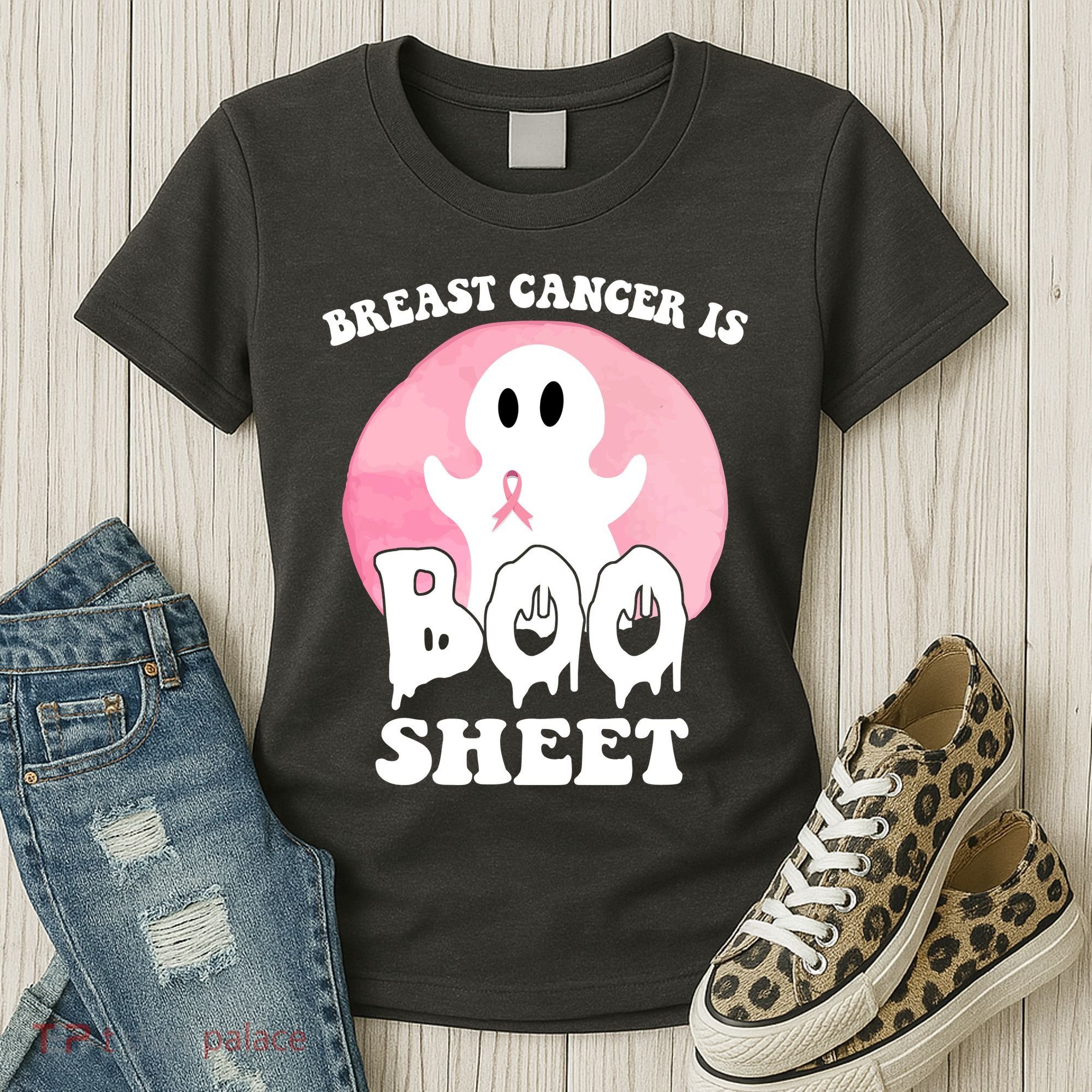 Breast Cancer Is Boo Sheet Funny Ghost Women's T-Shirt
