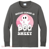 Breast Cancer Is Boo Sheet Funny Ghost Kids Long Sleeve Shirt thumb 0