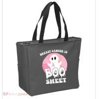 Breast Cancer Is Boo Sheet Funny Ghost Tote Bag thumb 2