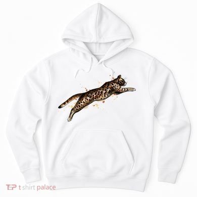 Bengal Cat Jumping From A Splash Hoodie