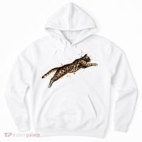 Bengal Cat Jumping From A Splash Hoodie thumb 0
