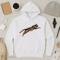 Bengal Cat Jumping From A Splash Hoodie thumb 3