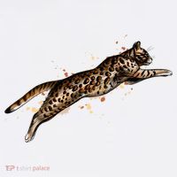 Bengal Cat Jumping From A Splash Long Sleeve Shirt thumb 2