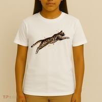 Bengal Cat Jumping From A Splash T-Shirt thumb 4