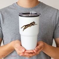 Bengal Cat Jumping From A Splash Tumbler thumb 2