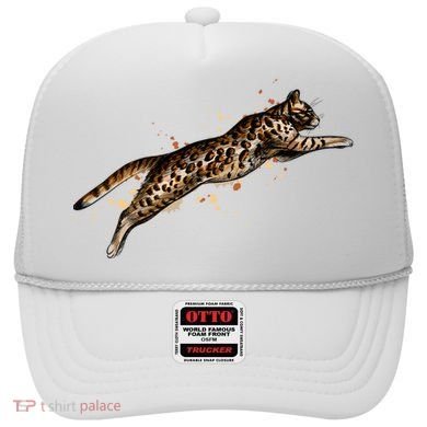 Bengal Cat Jumping From A Splash Hat