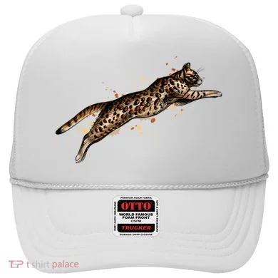 Bengal Cat Jumping From A Splash Hat