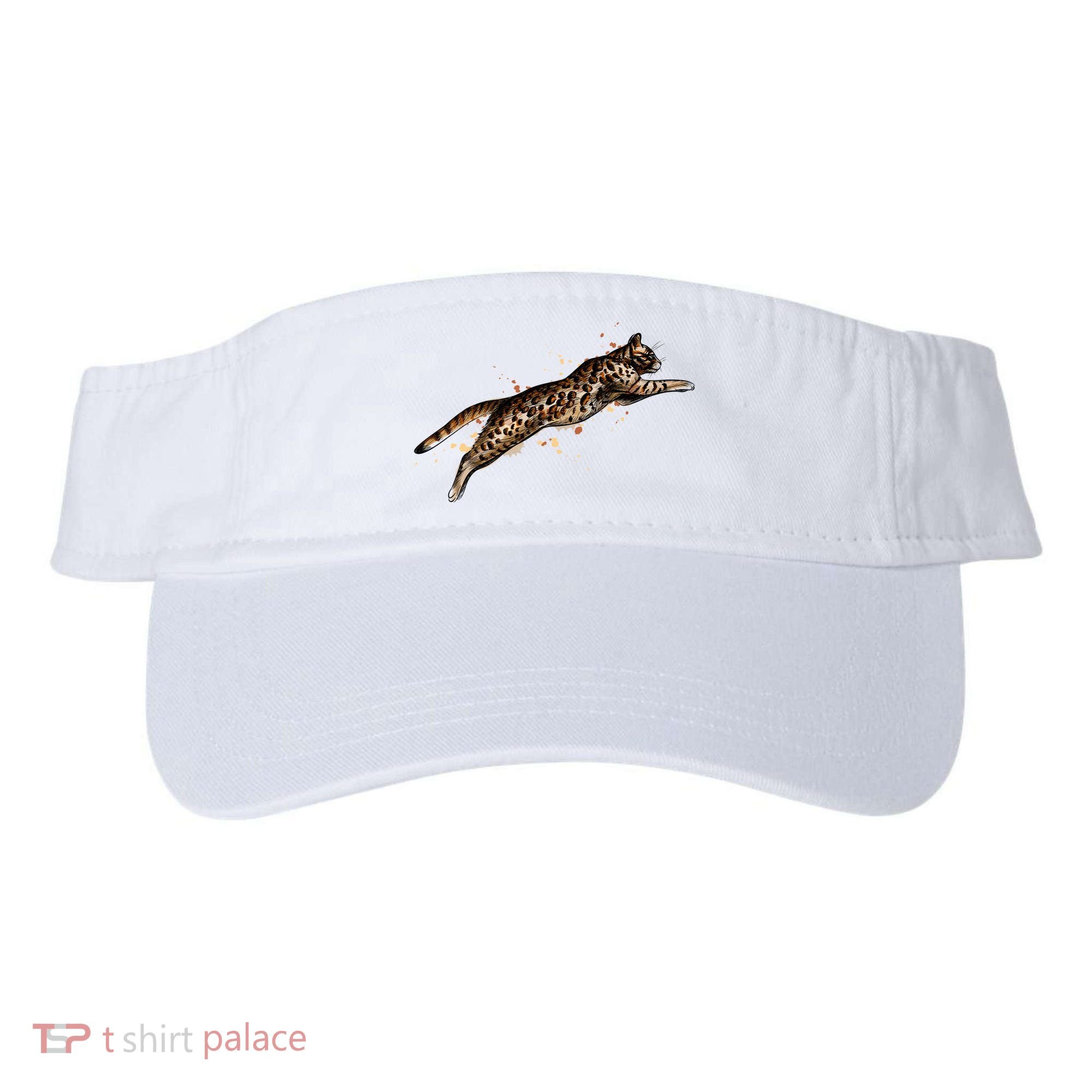 Bengal Cat Jumping From A Splash Visor