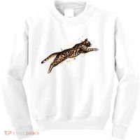 Bengal Cat Jumping From A Splash Kids Sweatshirt thumb 0