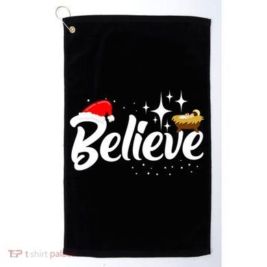 Believe Christmas Jesus Christmas Gift Golf Towel