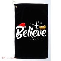 Believe Christmas Jesus Christmas Gift Golf Towel thumb 0