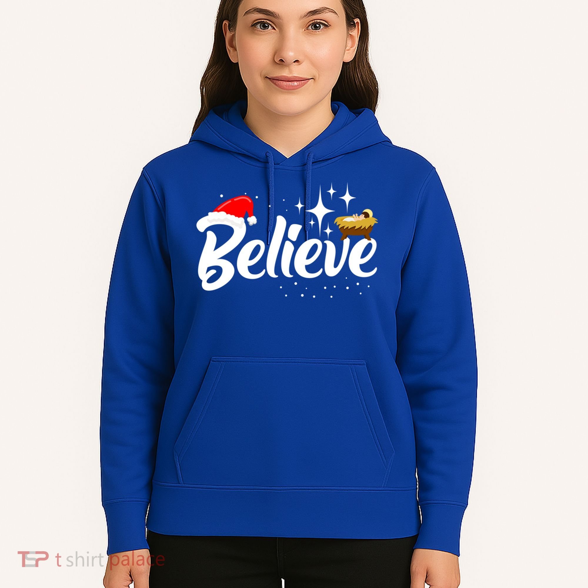 Believe Christmas Jesus Christmas Gift Hoodie