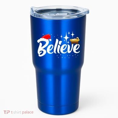 Believe Christmas Jesus Christmas Gift Tumbler