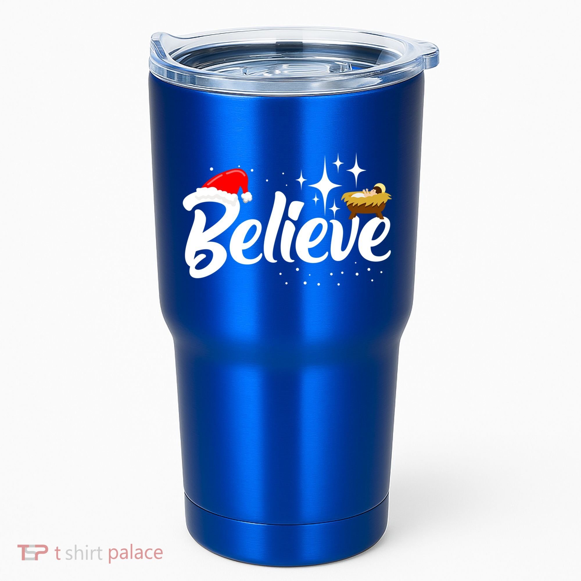 Believe Christmas Jesus Christmas Gift Tumbler