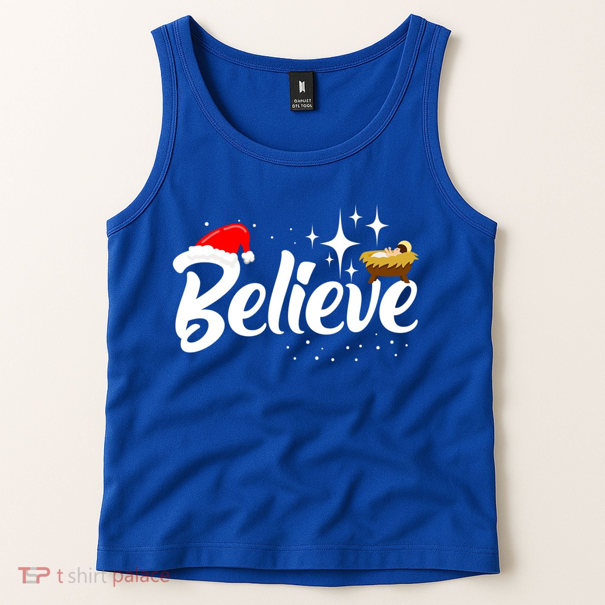 Believe Christmas Jesus Christmas Gift Tank Top