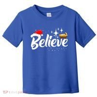 Believe Christmas Jesus Christmas Gift Toddler T-Shirt thumb 0