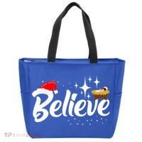 Believe Christmas Jesus Christmas Gift Tote Bag thumb 0
