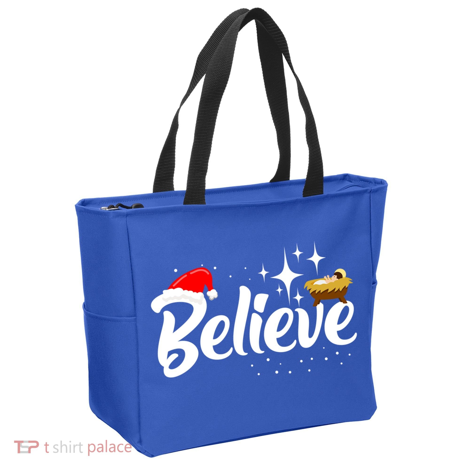 Believe Christmas Jesus Christmas Gift Tote Bag