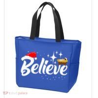 Believe Christmas Jesus Christmas Gift Tote Bag thumb 3