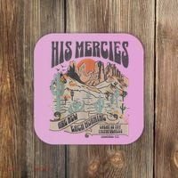 Boho Christian Jesus Apparel Faith Based His Mercies Are New Coaster thumb 0