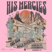 Boho Christian Jesus Apparel Faith Based His Mercies Are New Coaster thumb 2