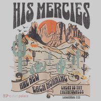 Boho Christian Jesus Apparel Faith Based His Mercies Are New T-Shirt thumb 2