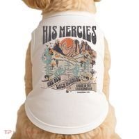 Boho Christian Jesus Apparel Faith Based His Mercies Are New Doggie Tank thumb 0