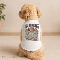 Boho Christian Jesus Apparel Faith Based His Mercies Are New Doggie Tank thumb 2