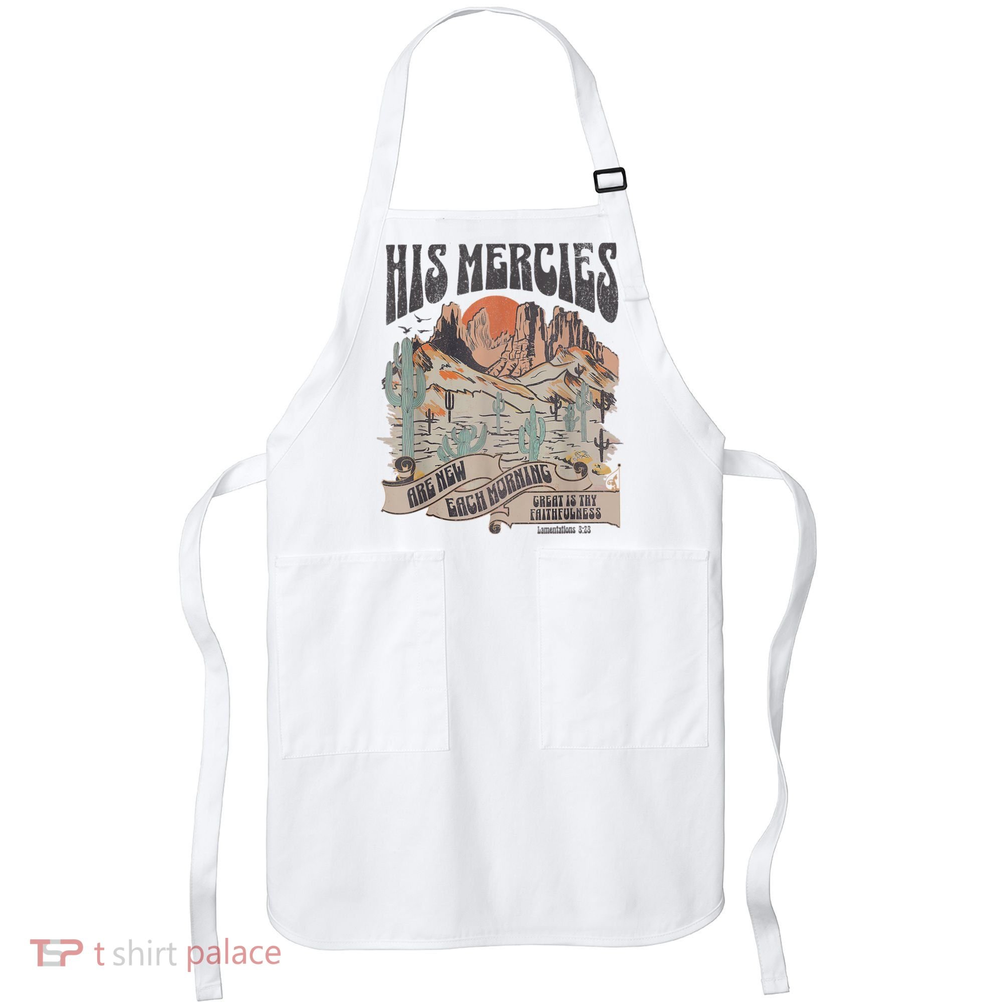 Boho Christian Jesus Apparel Faith Based His Mercies Are New Apron