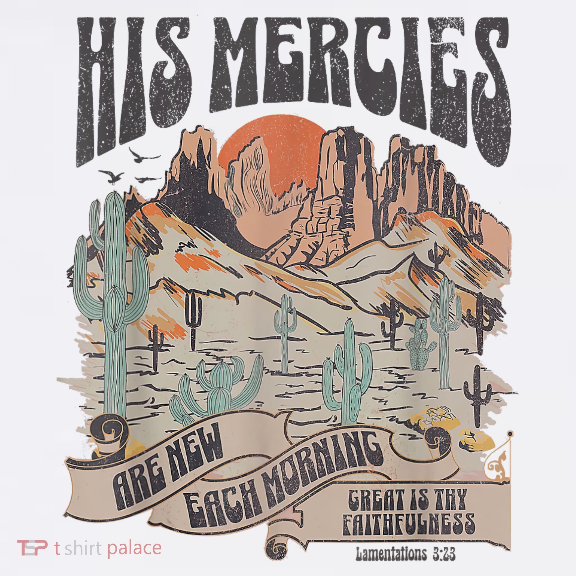 Boho Christian Jesus Apparel Faith Based His Mercies Are New Polo
