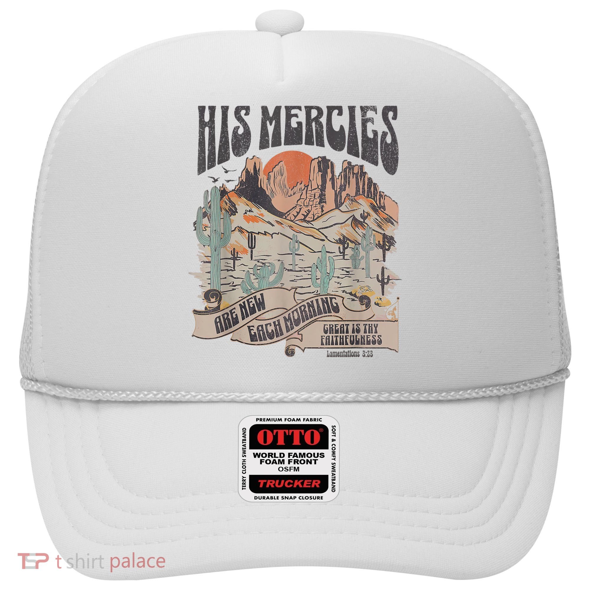 Boho Christian Jesus Apparel Faith Based His Mercies Are New Hat