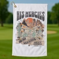 Boho Christian Jesus Apparel Faith Based His Mercies Are New Golf Towel thumb 1