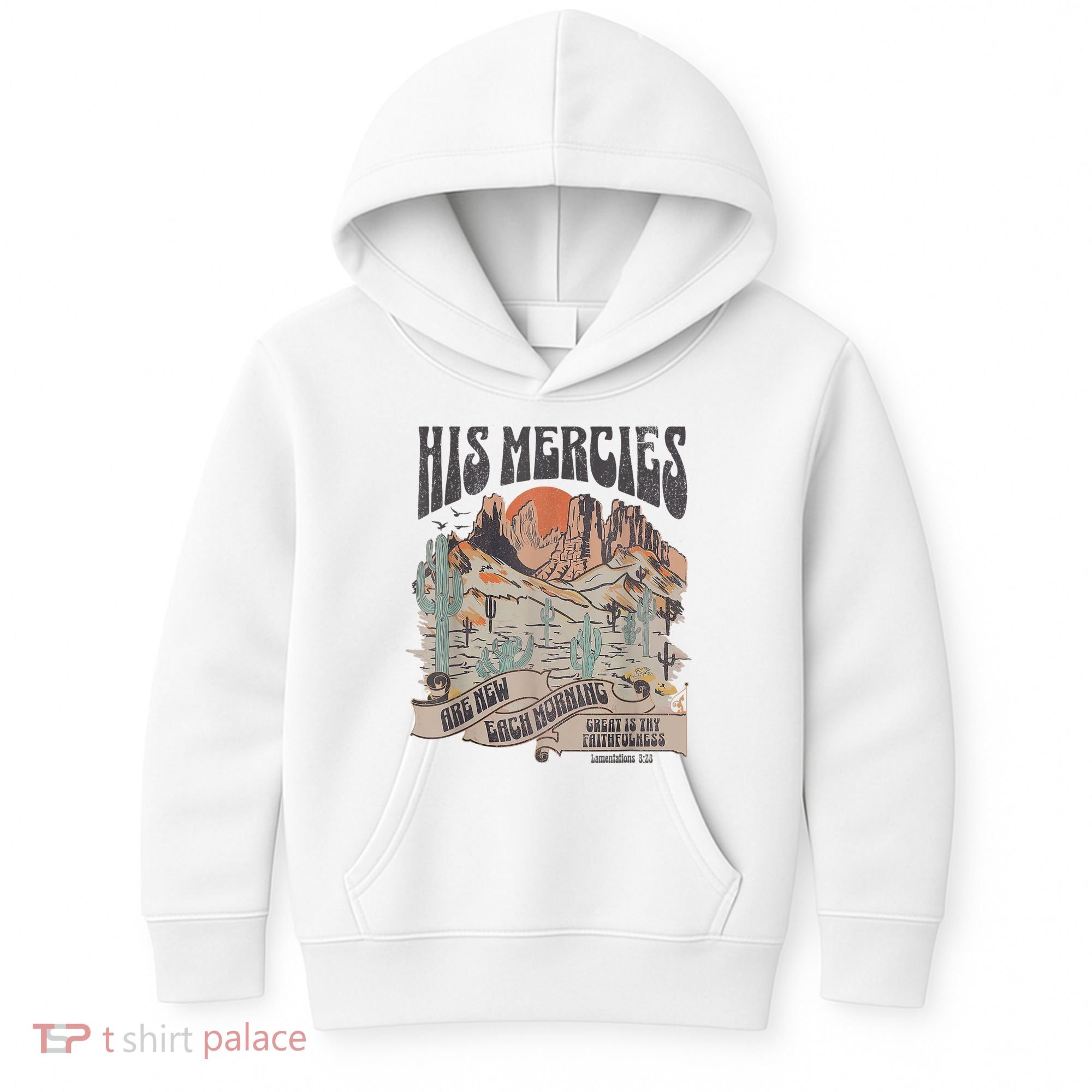 Boho Christian Jesus Apparel Faith Based His Mercies Are New Kids Hoodie