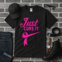 Breast Cancer Just Cure It Tall T-Shirt thumb 3