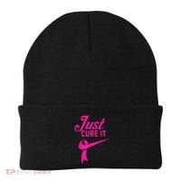 Breast Cancer Just Cure It Beanie thumb 0