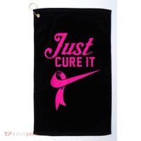 Breast Cancer Just Cure It Golf Towel thumb 0