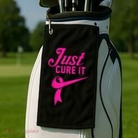 Breast Cancer Just Cure It Golf Towel thumb 2