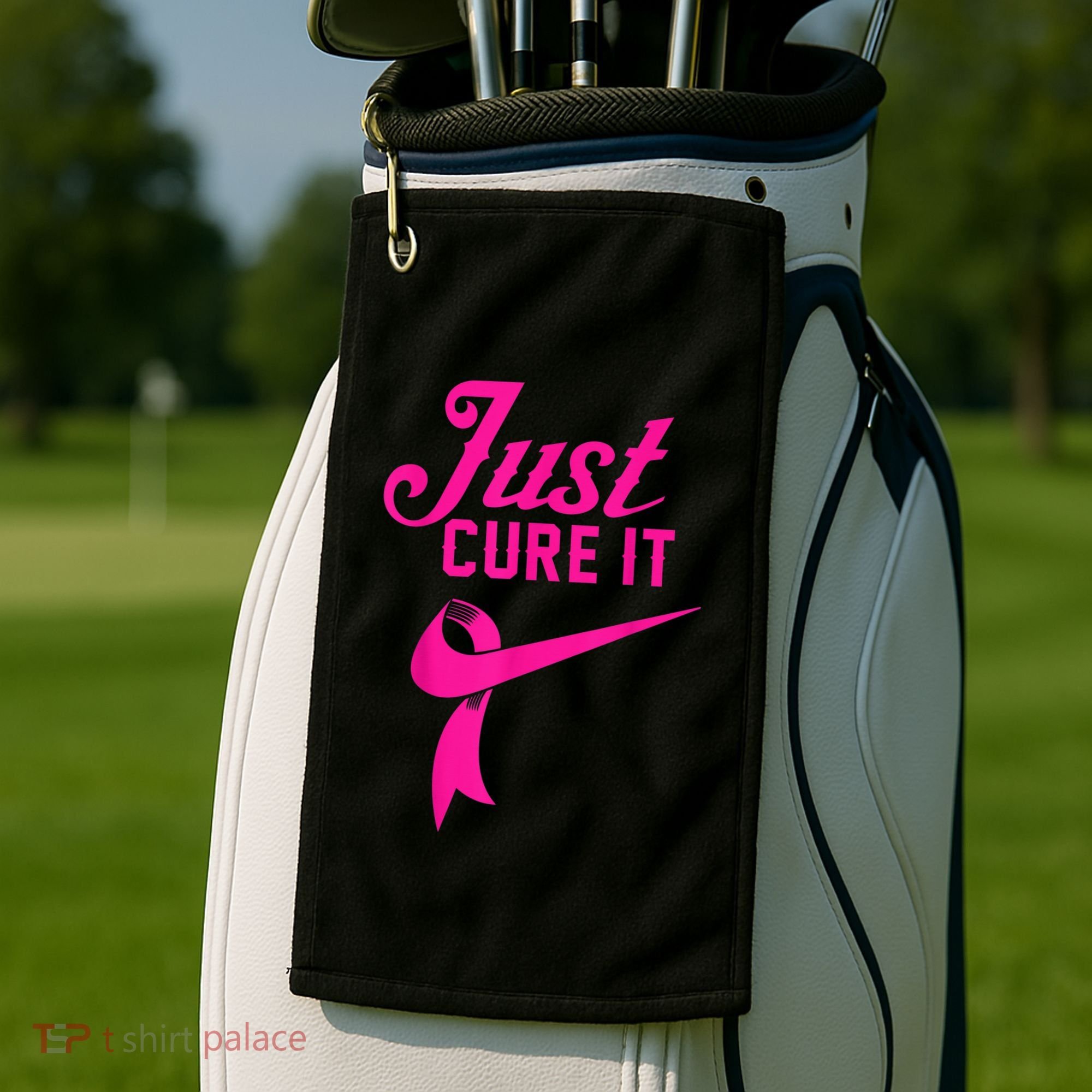 Breast Cancer Just Cure It Golf Towel