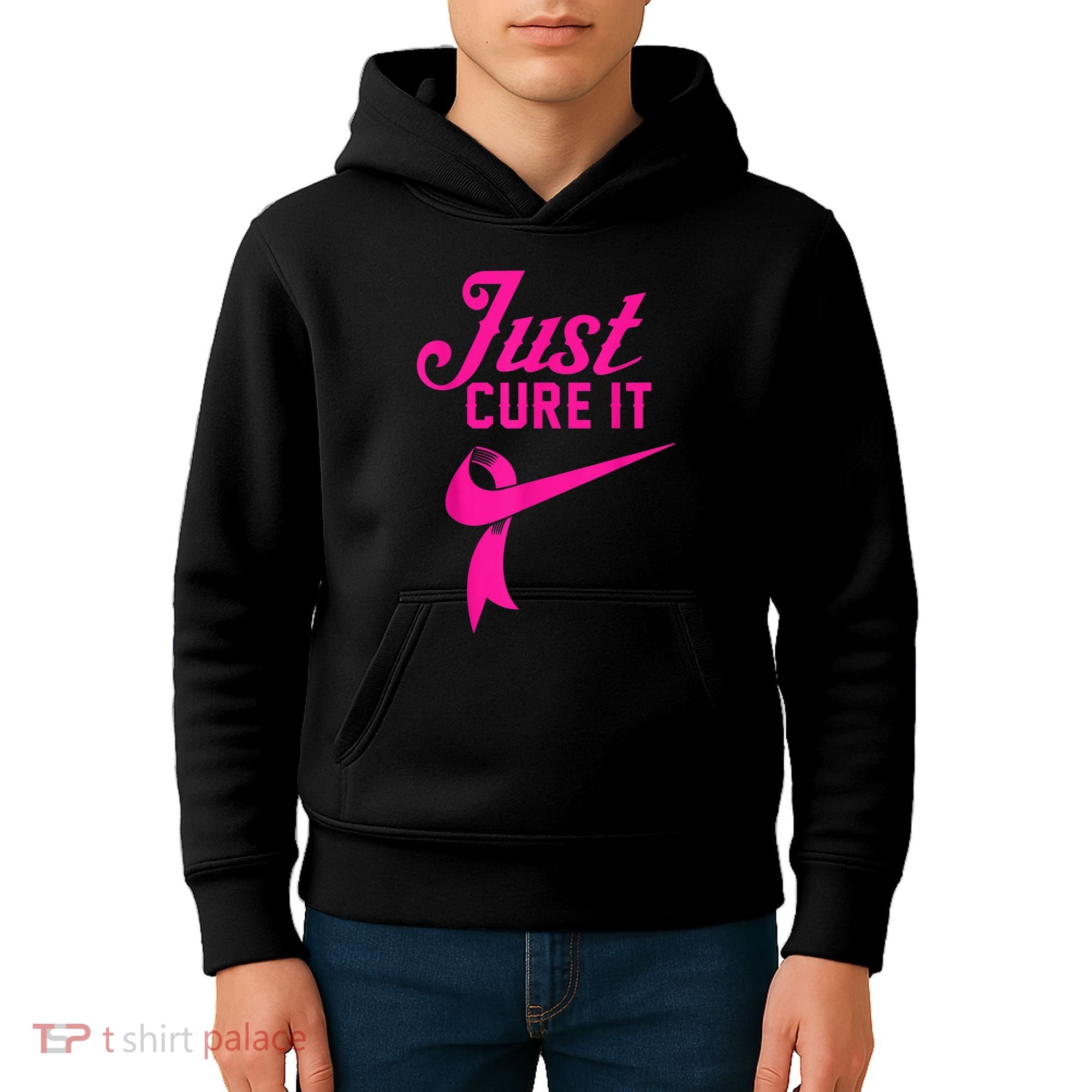 Breast Cancer Just Cure It Kids Hoodie