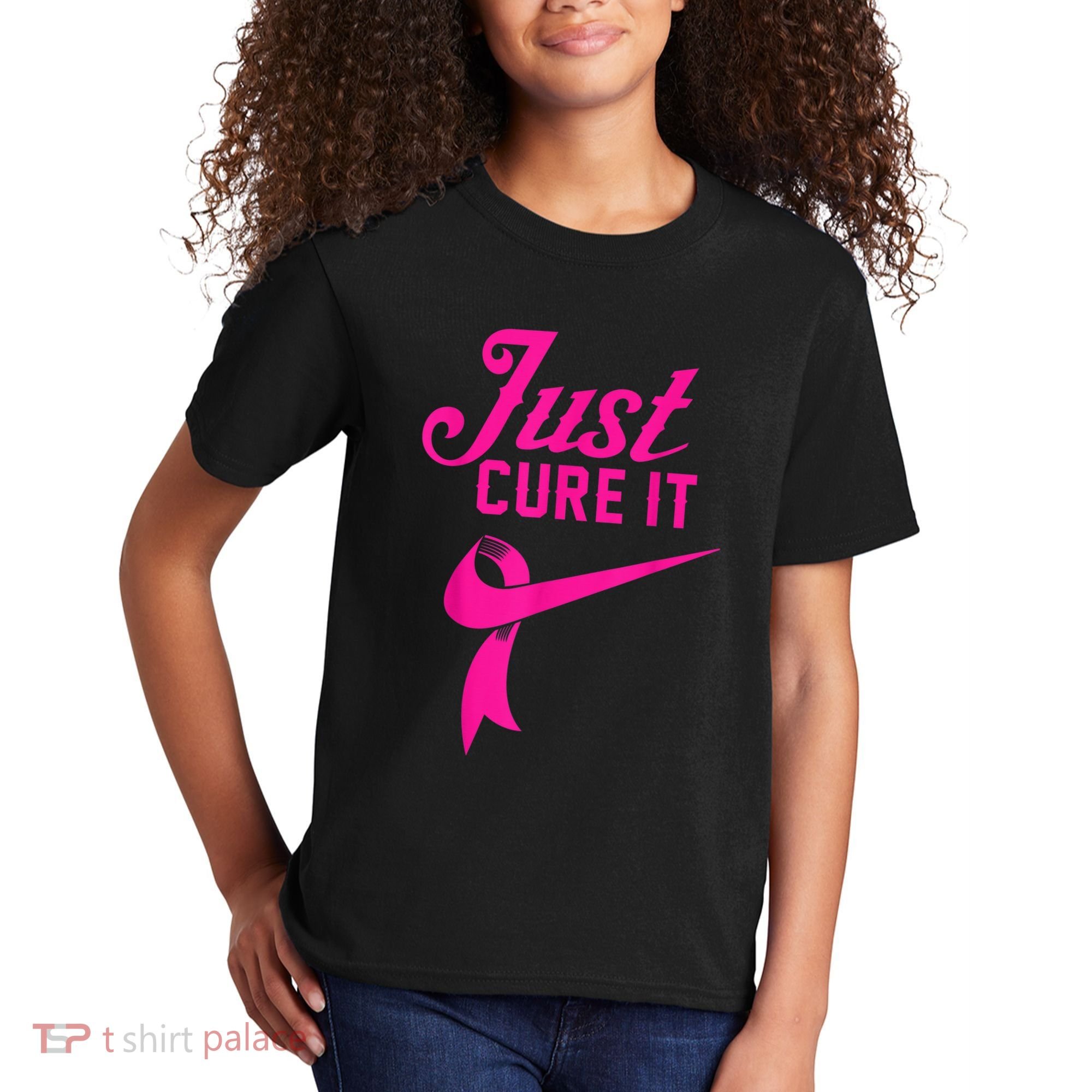 Breast Cancer Just Cure It Kids T-Shirt
